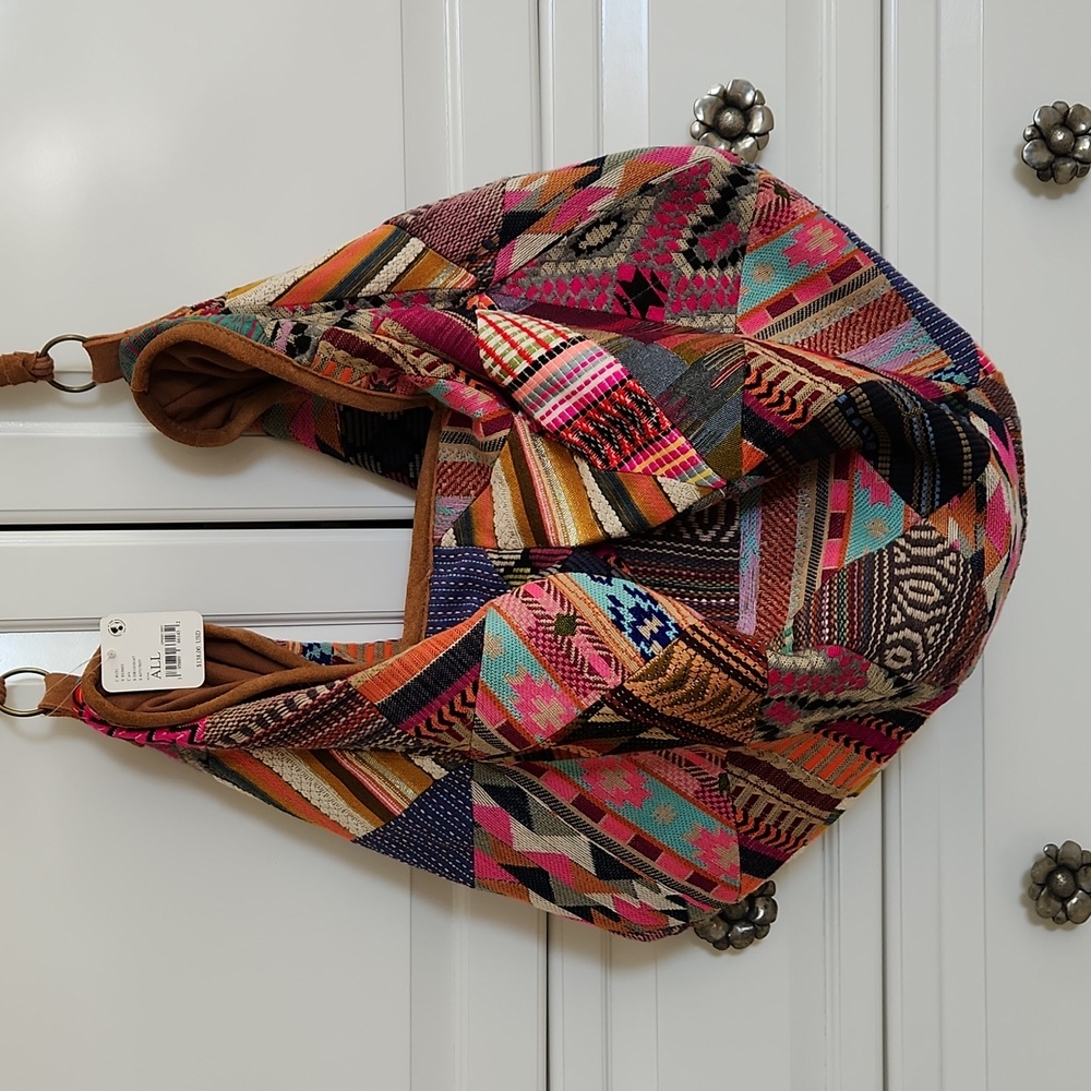 Free People Technicolor Patchwork Weekender Bag